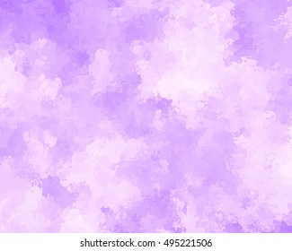 Violet color stylized blur watercolor oil hand drawn vector card for text design, web, wallpaper. Abstract wet brush paint drop blot splatter cold vivid background element for print, blank