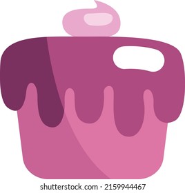 violet colored food icons set