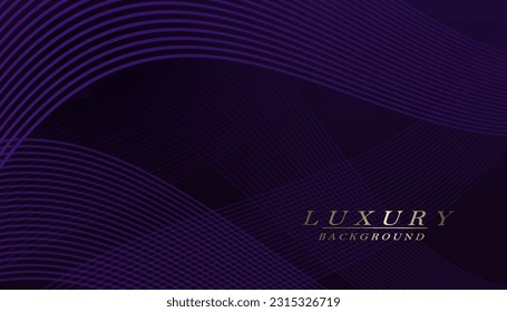 Violet composition with a gradient, silhouette of thin intertwined wavy lines