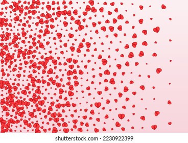 Violet Confetti Background Pink Vector. Cute Illustration Heart. Red Gift Texture. Fond Heart Sweetheart Backdrop. Purple Design Pattern.