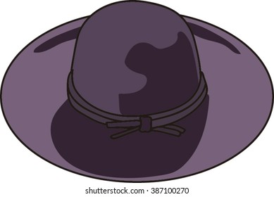 Violet Cowboy Hat Isolated.