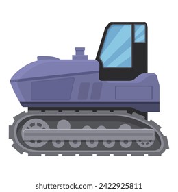 Violet crawler icon cartoon vector. Vehicle construction. Car industrial lift