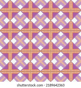 tela cruzada violeta sin fisuras ikat fondo de patrón textil, ilustración de la moda de la decoración de arte moderno.