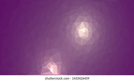 Violet crystal polygon background. Low poly mosaic banner. Geometric rumpled triangular origami style gradient illustration.