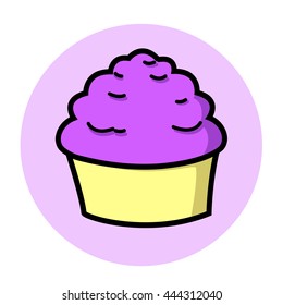 Violet cupcake