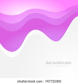 Violet curve line wave layer background with white space for add text , vector