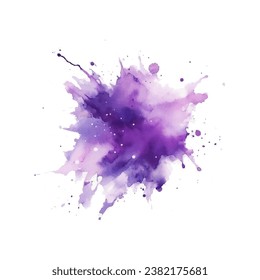 Violet cyan blue liquid watercolor brush stain vector background