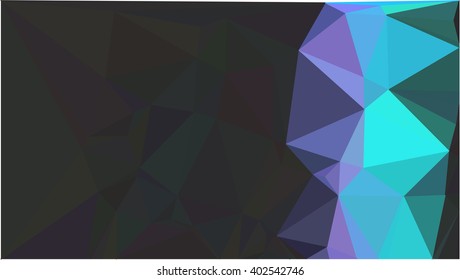 Violet cyan polygon on black background