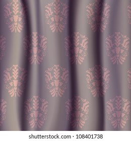  violet damask glamour curtain background