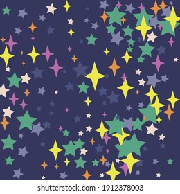 Violet Dark Print Sky Holiday Winter Design Pic. Christmas New Year Chaotic Night Cozy Background. Stars White Luxury Orange Pastel Pattern. Green Pink Purple Mystery Magic Yellow Wallpaper.