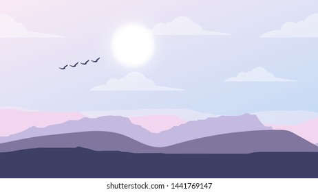 Violet dim gradient Natural Scenery Landscape