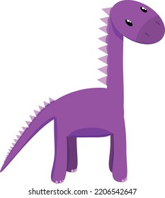 Violet dinosaur on white background