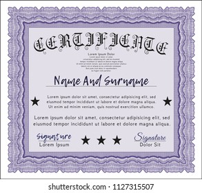 Violet Diploma. Nice design. Customizable, Easy to edit and change colors. With quality background. 