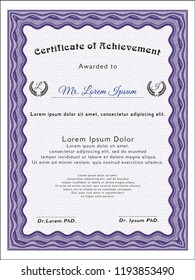 Violet Diploma template. Customizable, Easy to edit and change colors. With background. Nice design. 