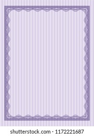 Violet Diploma template. Modern design. Printer friendly. Customizable, Easy to edit and change colors. 