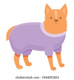 Violet dog clothes icon. Cartoon of Violet dog clothes vector icon for web design isolated on white background