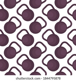 haltère violet, motif harmonieux sur fond blanc.