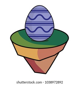 violet easter egg  vector illustration