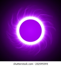 Violet energy ring abstract vector.(rotating effect)