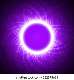 Violet energy ring abstract vector.(with free area in center)