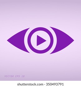 Violet Eye icon ,vector
