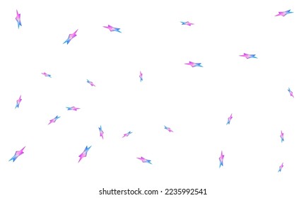 Violet falling gradient stars on white background