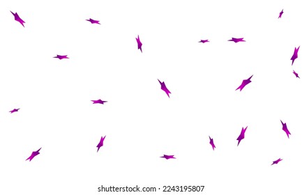 Violet falling gradient stars on white background