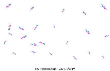 Violet falling gradient stars on white background