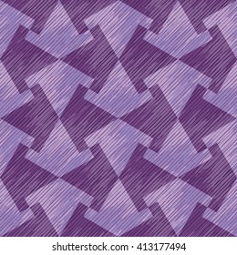 Violet faux fabric geometric pattern seamless vector background tile
