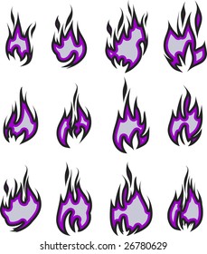 Violet fires vector.
