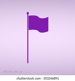 Violet flag icon 