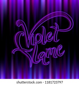 Violet flame. Divine energy.Transmutation. The Flame Of Saint Germain. Vector