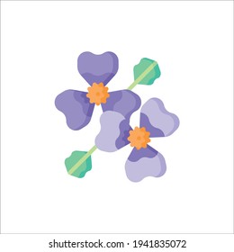 Violet Flat Icon Isolated On White Background
