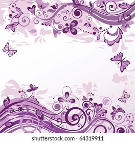 Violet floral background