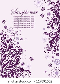 Bandera floral violeta