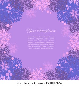 violet floral border