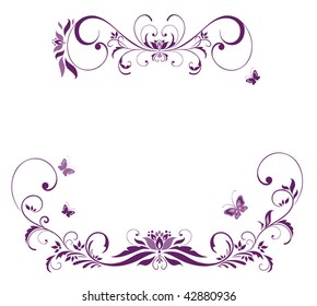 Violet floral border
