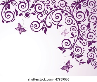 Violet floral card