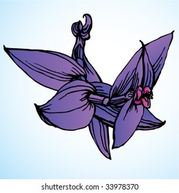 violet floral element