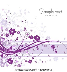 Violet Floral Frame