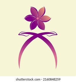Violet flower design vector illustration