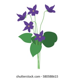 Violet Flower Nature Spring Icon