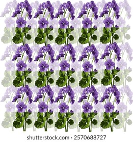 Violet flower pattern vector design illustration in purple