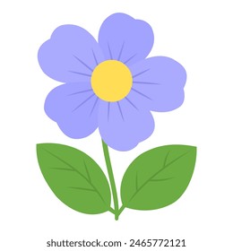 Ilustración vectorial de flores violeta aislada sobre fondo blanco