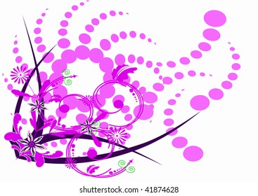violet flowers abstract