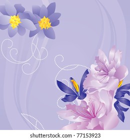 violet flowers background