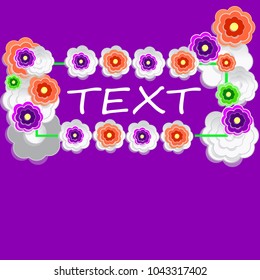 Violet flowers for background or card.