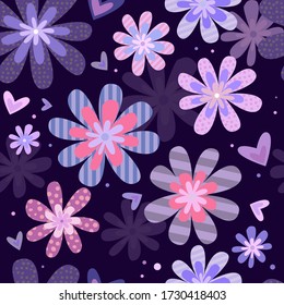 violet flowers beautiful flowers seamless texture