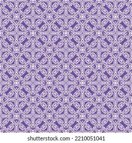 forma de línea de flores violeta mandala fondo de patrón abstracto sin fisuras, adorno de cultura de moda de tela decorativa india.