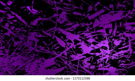 Violet fon in the form of abstract lines and spots with bright backlight. Christmas grunge background. Vector illustration.